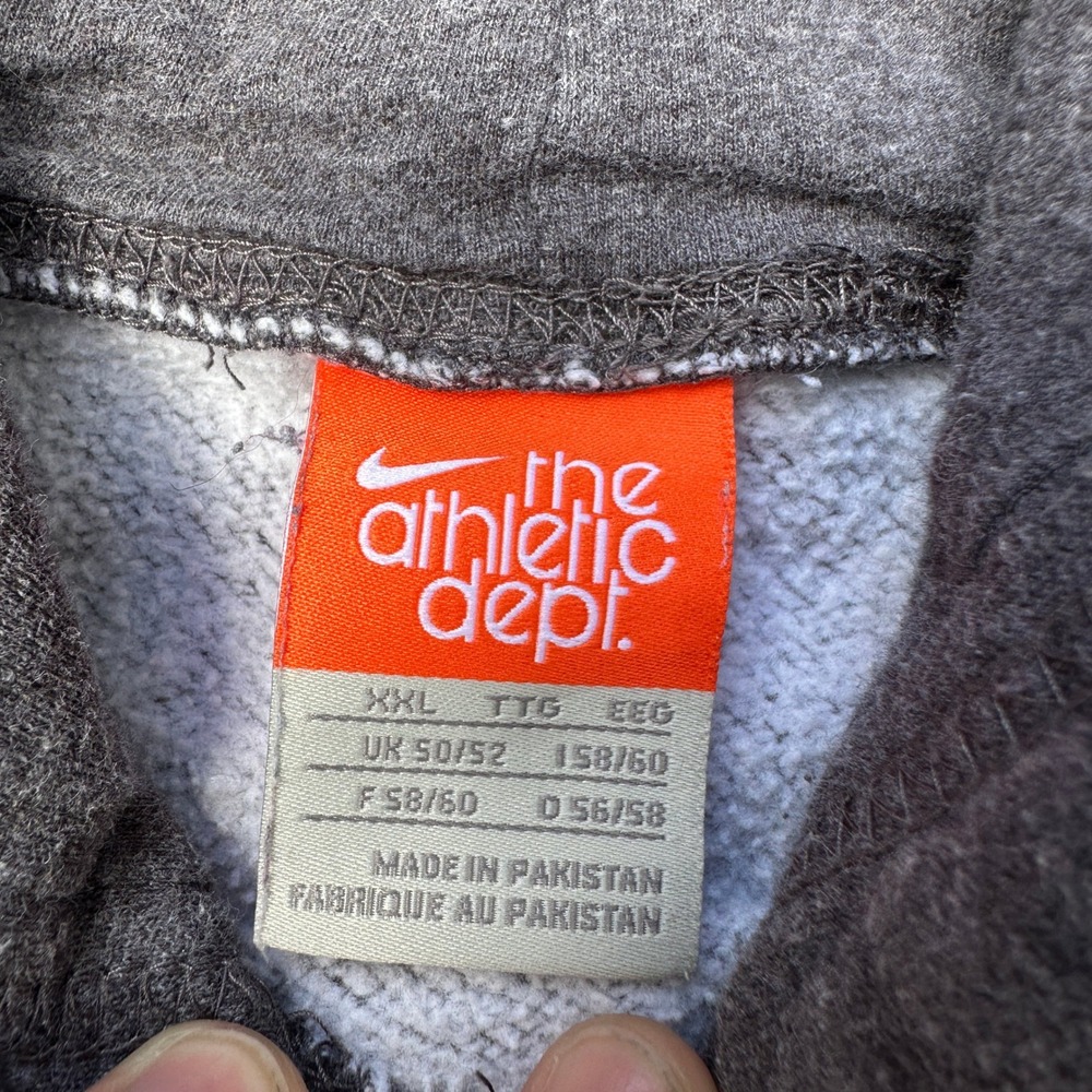 Nike The Athletic Dept Hoodie Mens XXL Charcoal Grey Pullover Swoosh Sweatshirt - Picture 5 of 6